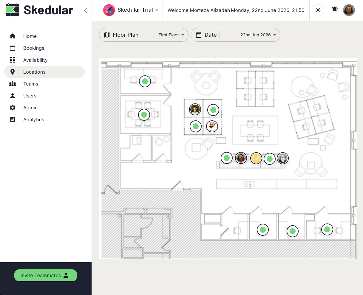 Interactive floor plans screenshot